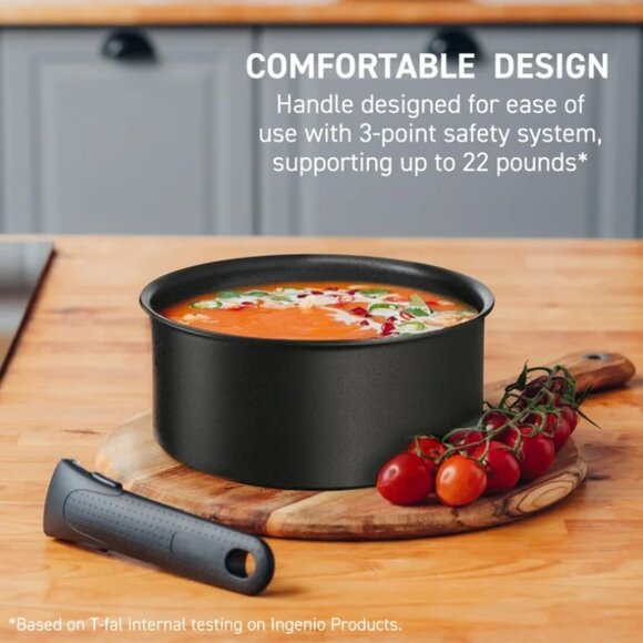 T-fal Ingenio Expertise Nonstick 14-Piece Cookware Set, Induction Oven Safe up t - Picture 3 of 6